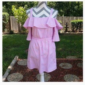 NWT Romeo + Juliet Embroidered Pink Striped Dress